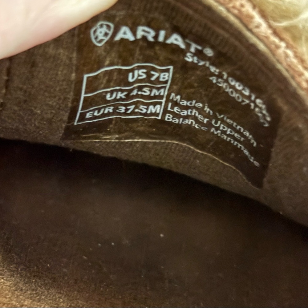 Ariat Brown Embossed Leather Cruisers Loafers - Picture 7 of 8